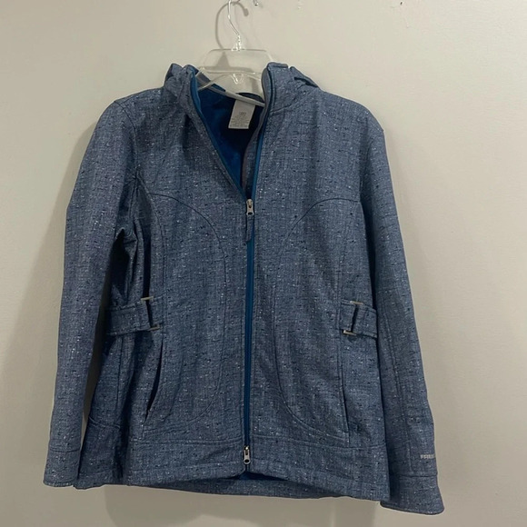 Free Country Coat Jacket Water Resistant Tweed/Teal - Picture 1 of 9